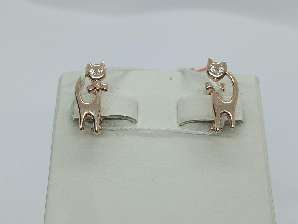 СКМИ585 СЕРЬГИ С КАМНЯМИ (Au 585)