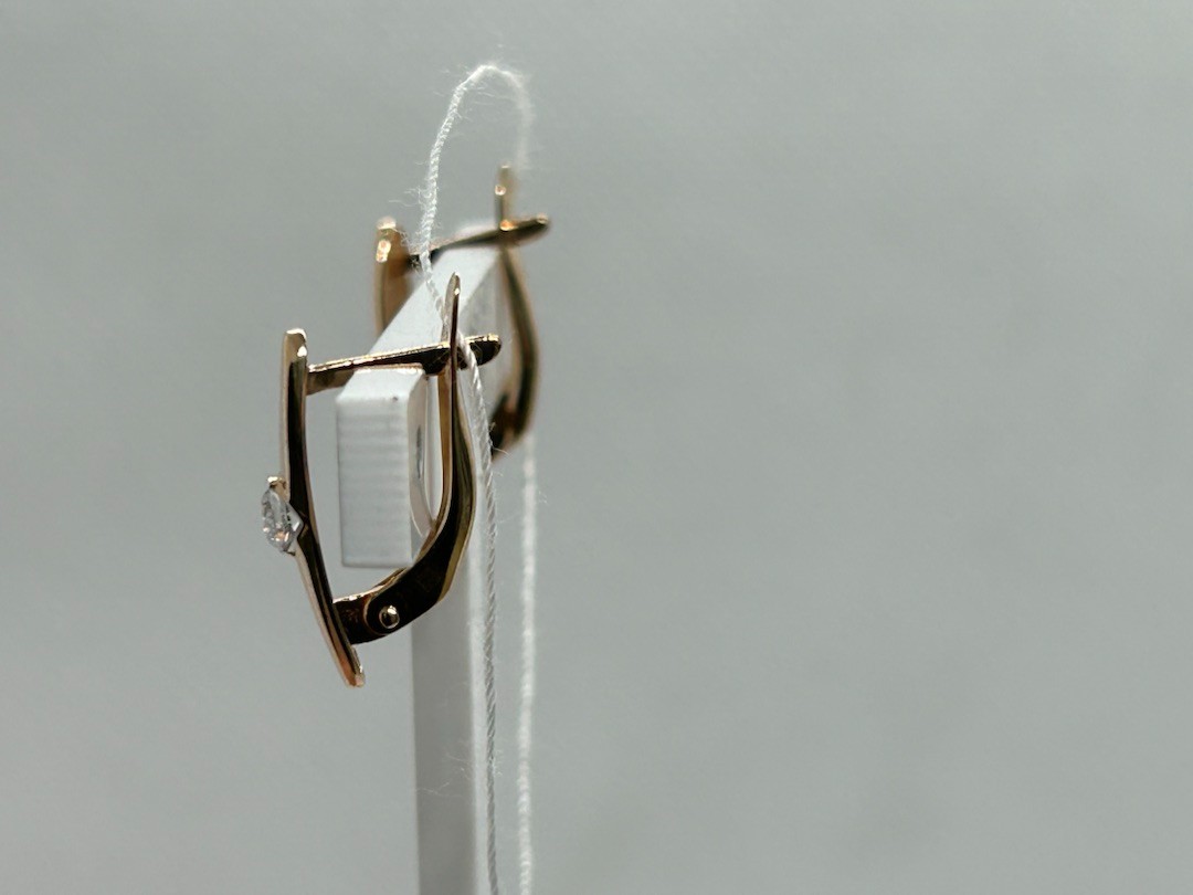 СЕРЬГИ С КАМНЕМ (Au 585)