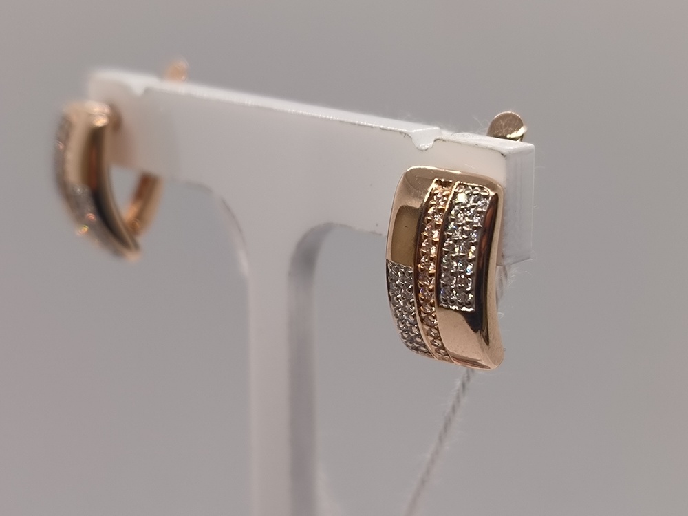 СКМИ585 СЕРЬГИ С КАМНЯМИ (Au 585)