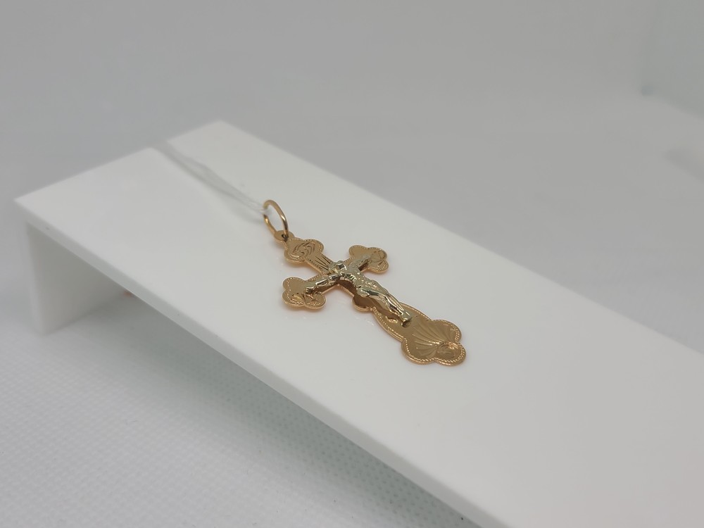 ПОДКБК585 ПОДВЕСКА КРЕСТ БЕЗ КАМНЯ (Au 585)