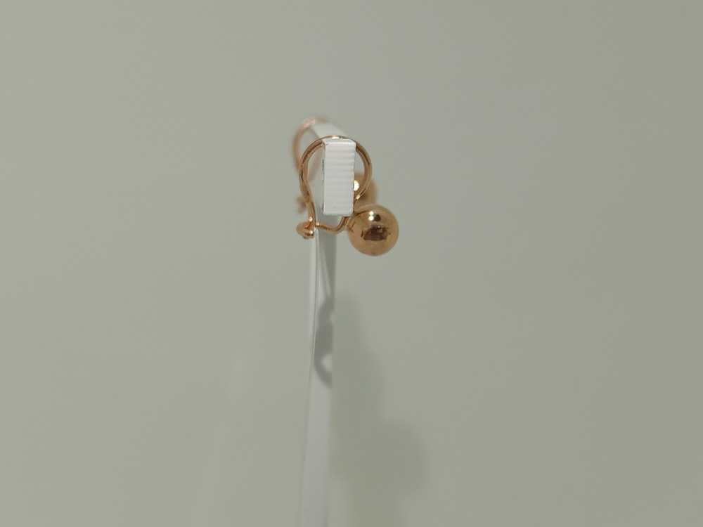 СЕРЬГИ ПЕТЕЛЬКА без камня (Au 585)