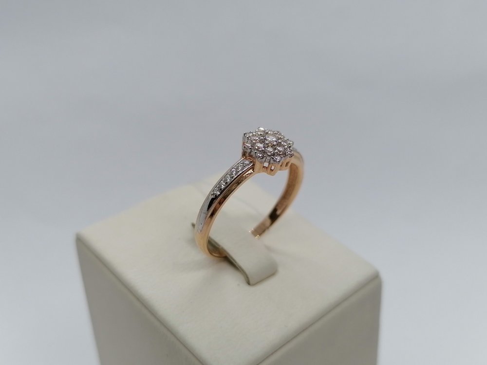 КОЛЬЦО С КАМНЯМИ (Au 585)