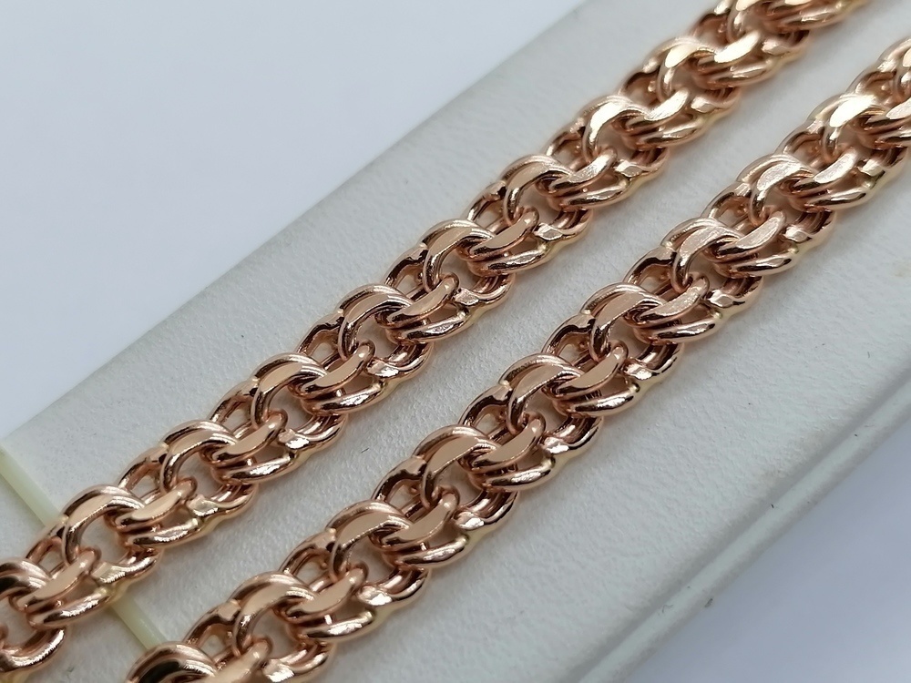 10090380160 ЦЕПЬ ПУСТОТЕЛАЯ Бисмарк (Au 585)