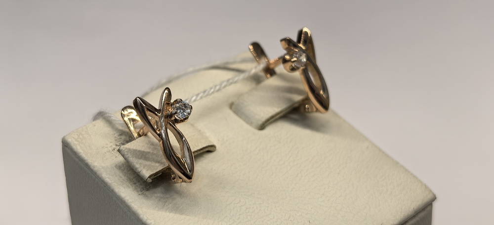 СЕРЬГИ С КАМНЕМ (Au 585)