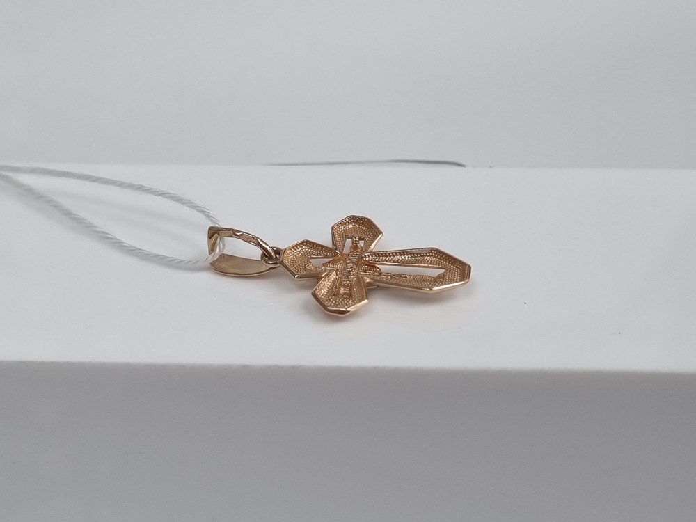 ПОДКБК585 ПОДВЕСКА КРЕСТ БЕЗ КАМНЯ (Au 585)