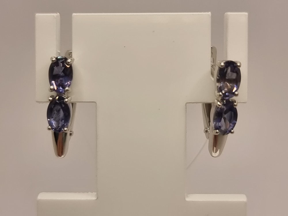 728680-3 СЕРЬГИ С КАМНЯМИ (Au 585)