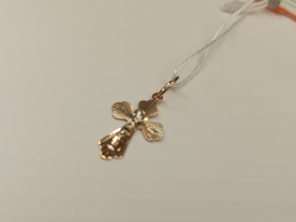 ПОДВЕСКА КРЕСТ БЕЗ КАМНЯ (Au 585)