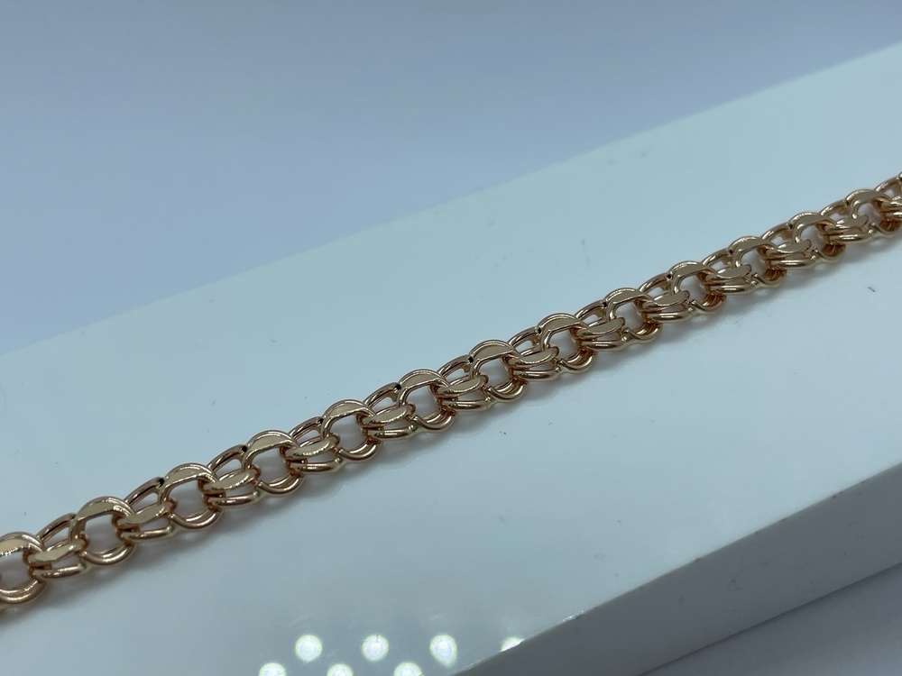 БРАСЛЕТ ПУСТОТЕЛЫЙ Бисмарк (Au 585)