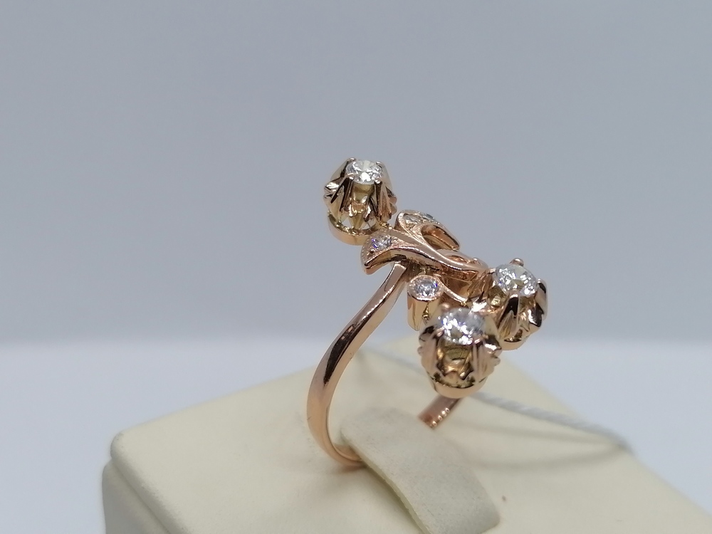 КОЛКМИ585 КОЛЬЦО С КАМНЯМИ (Au 585) КОЛКМИ585 КОЛЬЦО С КАМНЯМИ (Au 585)