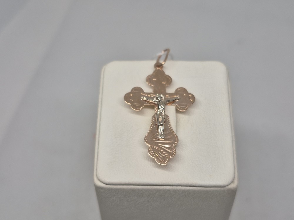 ПОДКБК585 ПОДВЕСКА КРЕСТ БЕЗ КАМНЯ (Au 585)