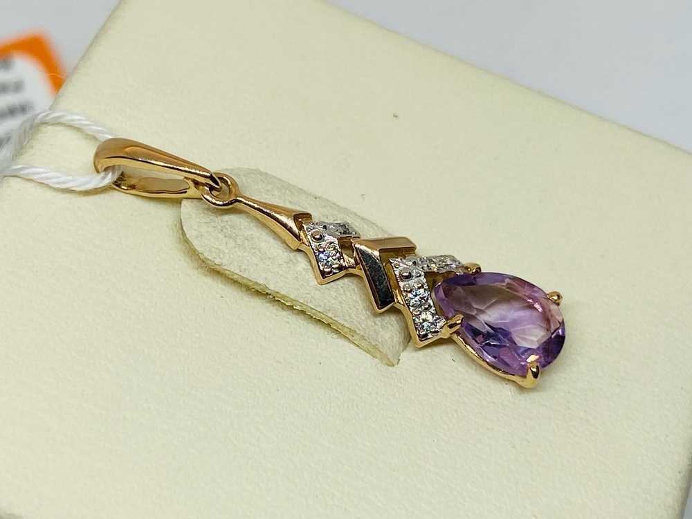 ПОДКМИ585 ПОДВЕСКА С КАМНЯМИ (Au 585)