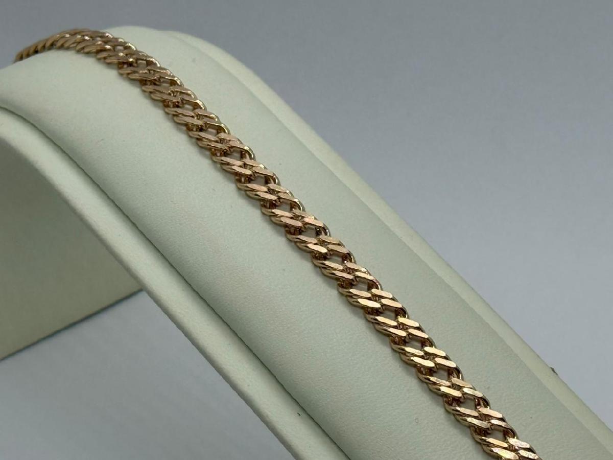 611109025 БРАСЛЕТ ПУСТОТЕЛЫЙ Ромб двойной (Au 585)