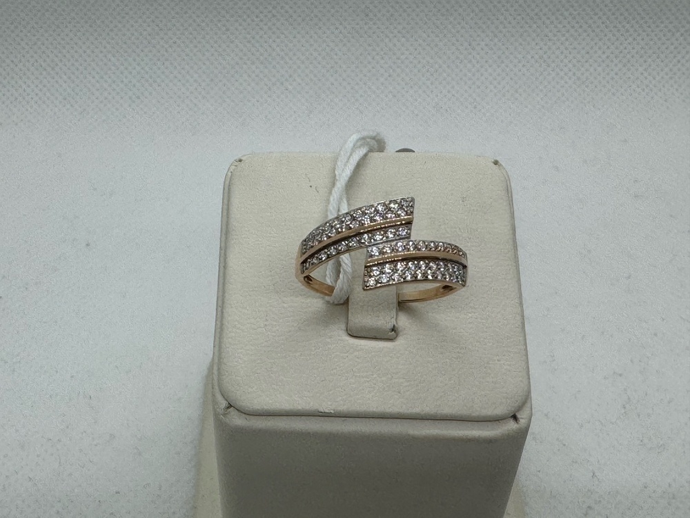 КОЛЬЦО С КАМНЯМИ (Au 585)