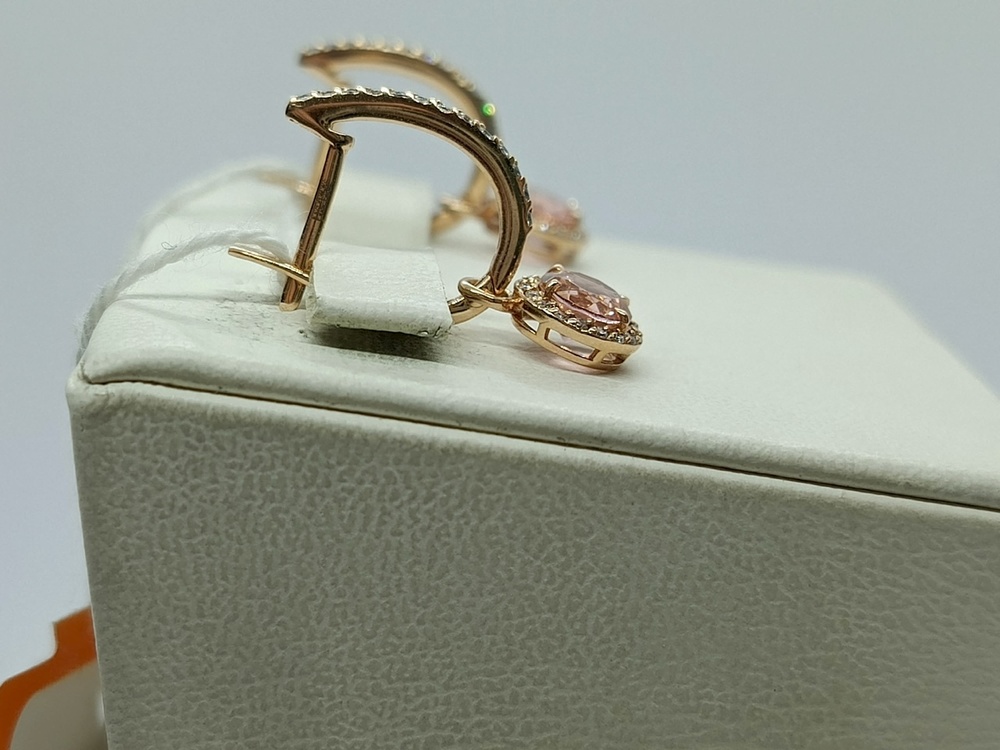 СКМИ585 СЕРЬГИ С КАМНЯМИ (Au 585)