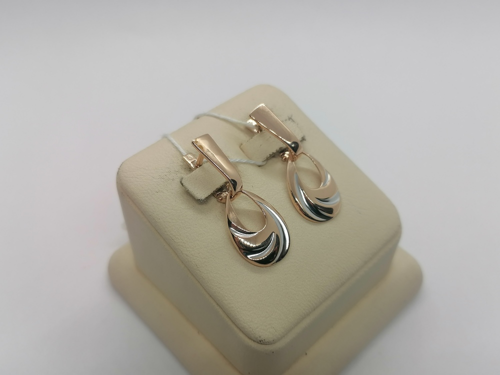 СБКМ585 СЕРЬГИ БЕЗ КАМНЯ (Au 585)