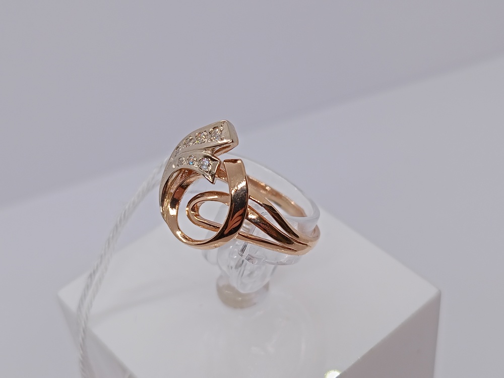 КОЛЬЦО С КАМНЯМИ (Au 585)