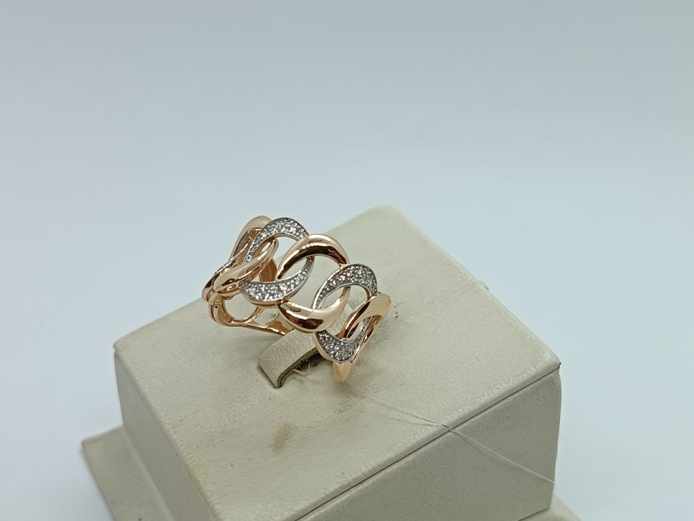 КОЛЬЦО С КАМНЯМИ (Au 585)