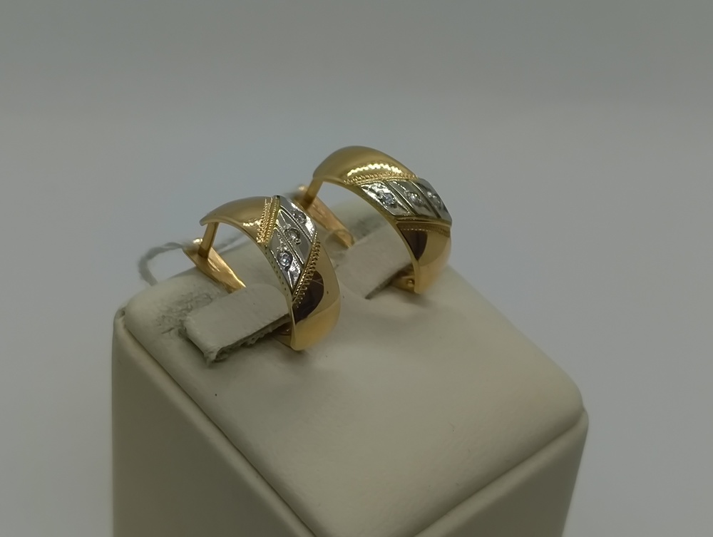 СКМИ585 СЕРЬГИ С КАМНЯМИ (Au 585)