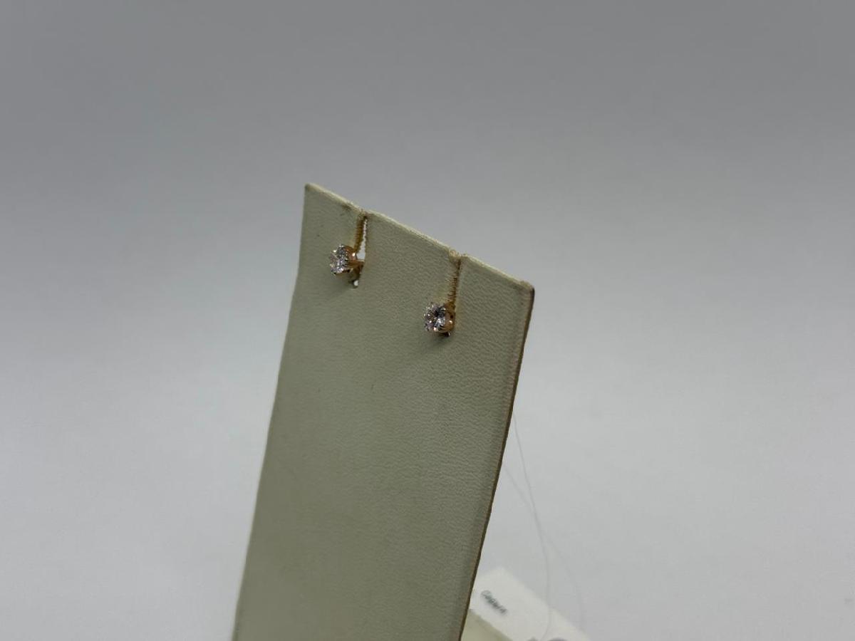 01-214655 СЕРЬГИ ПУСЕТЫ с камнем (Au 585)