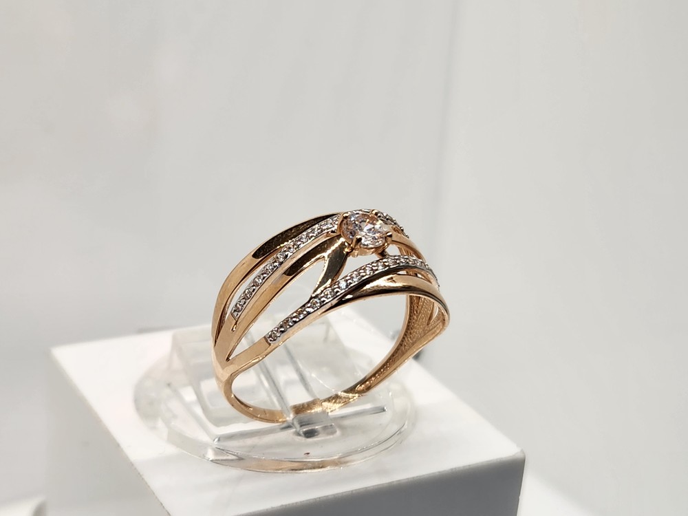 КОЛЬЦО С КАМНЯМИ (Au 585)