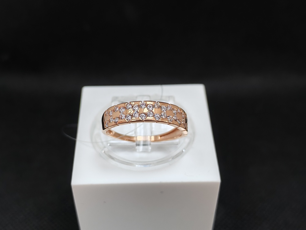 КОЛЬЦО С КАМНЯМИ (Au 585)