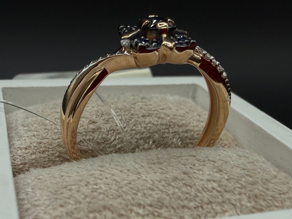 КОЛЬЦО Бриллиант, сапфир (Au 585)