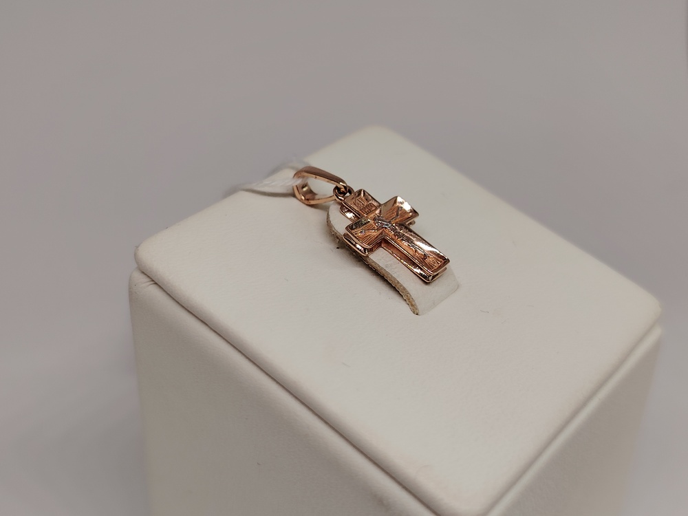 ПОДВЕСКА КРЕСТ БЕЗ КАМНЯ (Au 585)