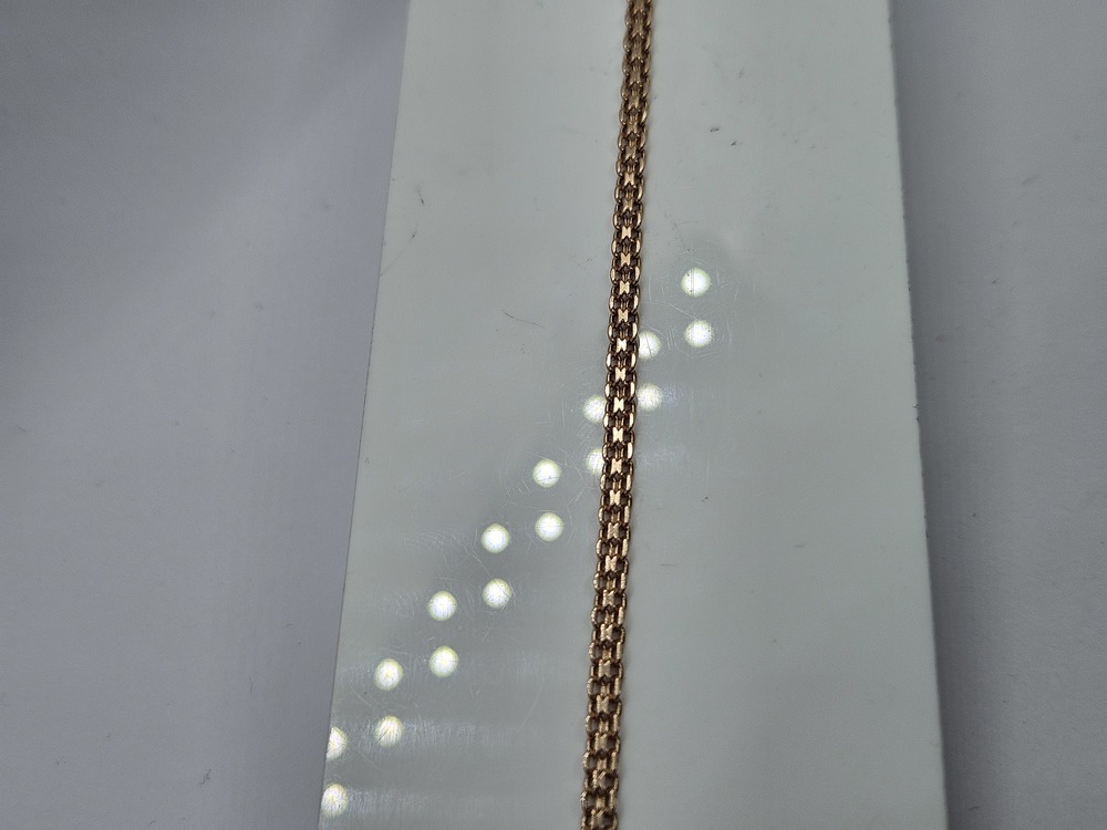 БРАСЛЕТ ПУСТОТЕЛЫЙ Бисмарк машинный Au 585