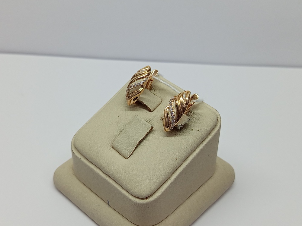 СКМИ585 СЕРЬГИ С КАМНЯМИ (Au 585)