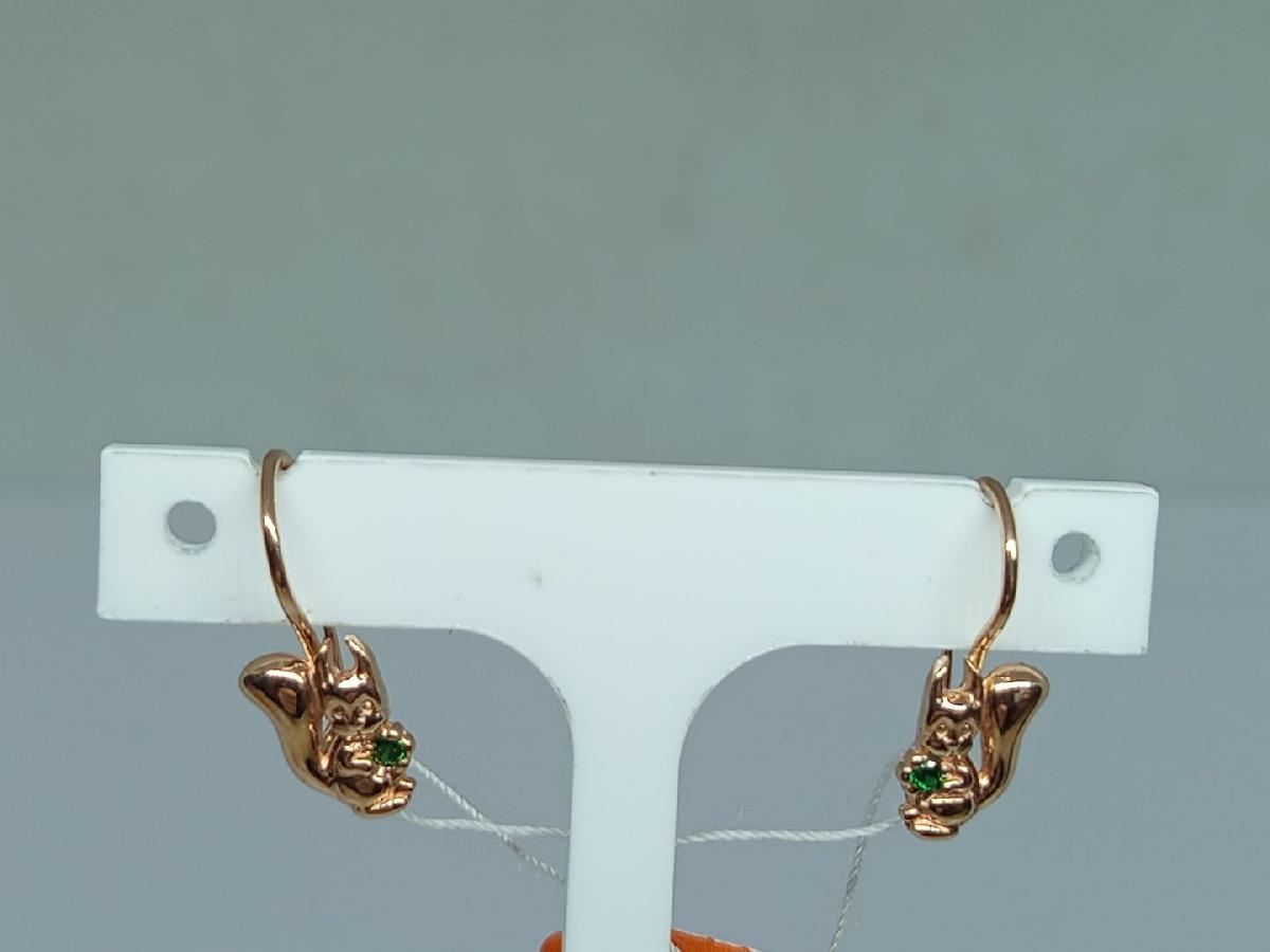 СЕРЬГИ С КАМНЕМ (Au 585)