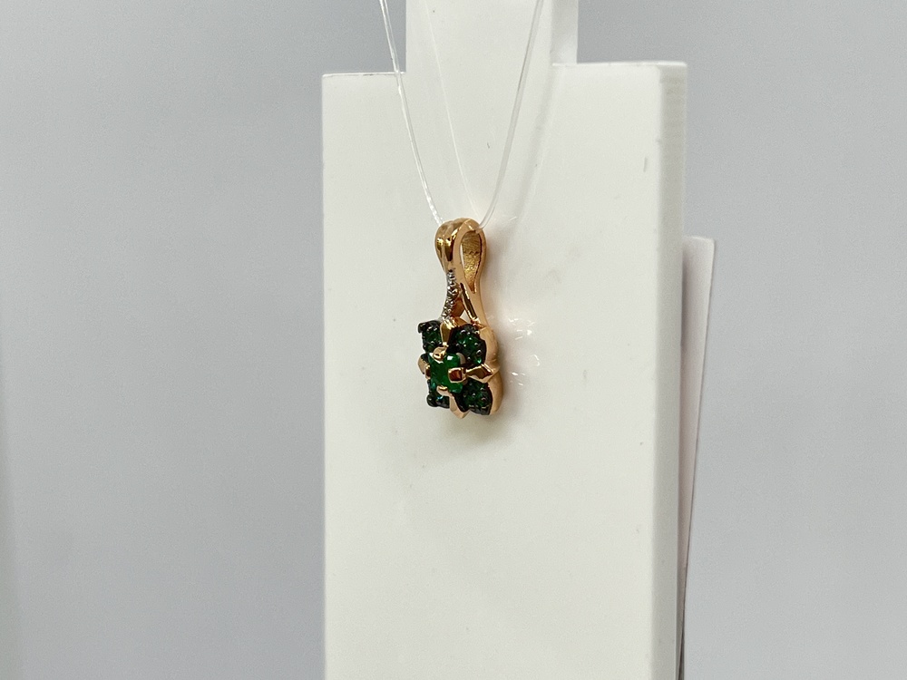 ПОДВЕСКА Бриллиант, изумруд (Au 585)