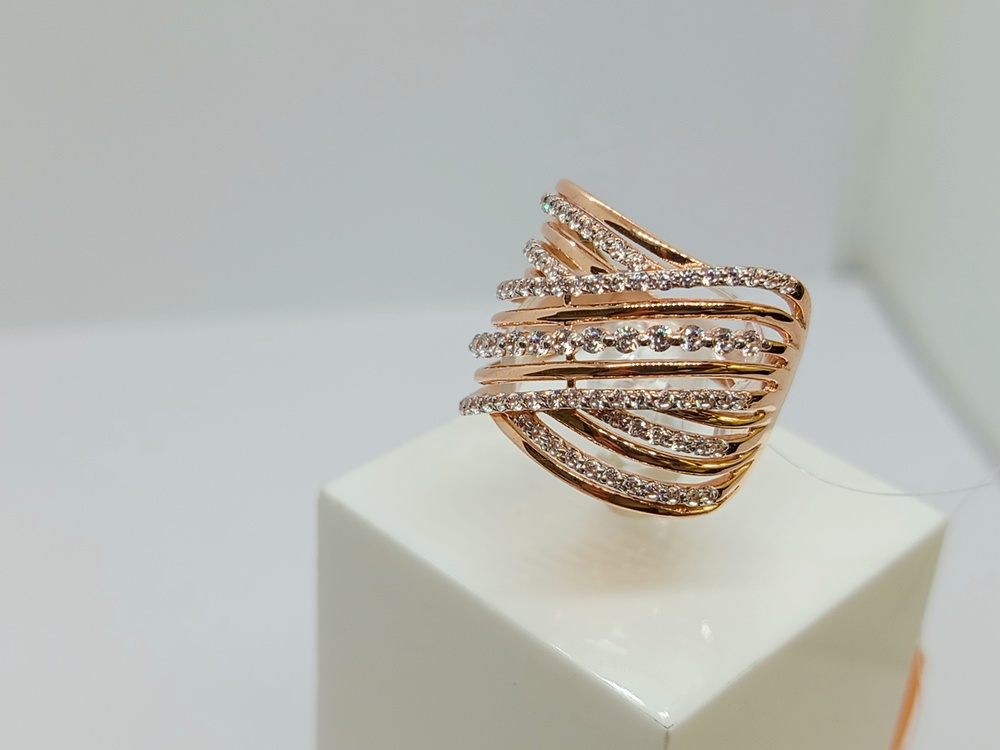 КОЛЬЦО С КАМНЯМИ (Au 585)