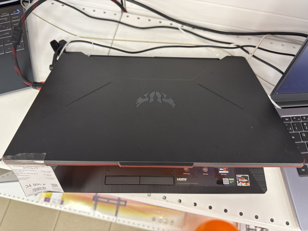 Ноутбук ASUS fx506; Ryzen 5 4600H, GeForce GTX 1650 TI, 16 Гб, 500 Гб, Нет