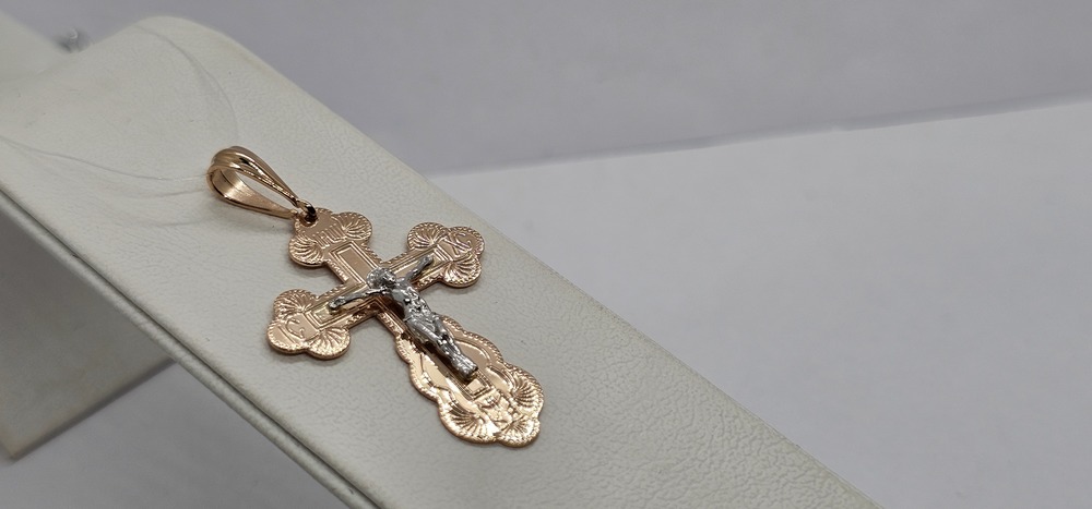 ПОДВЕСКА КРЕСТ без камня (Au 585)