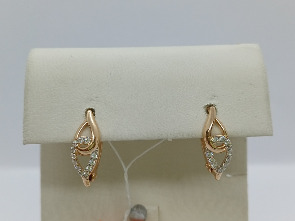 СКМИ585 СЕРЬГИ С КАМНЯМИ (Au 585)