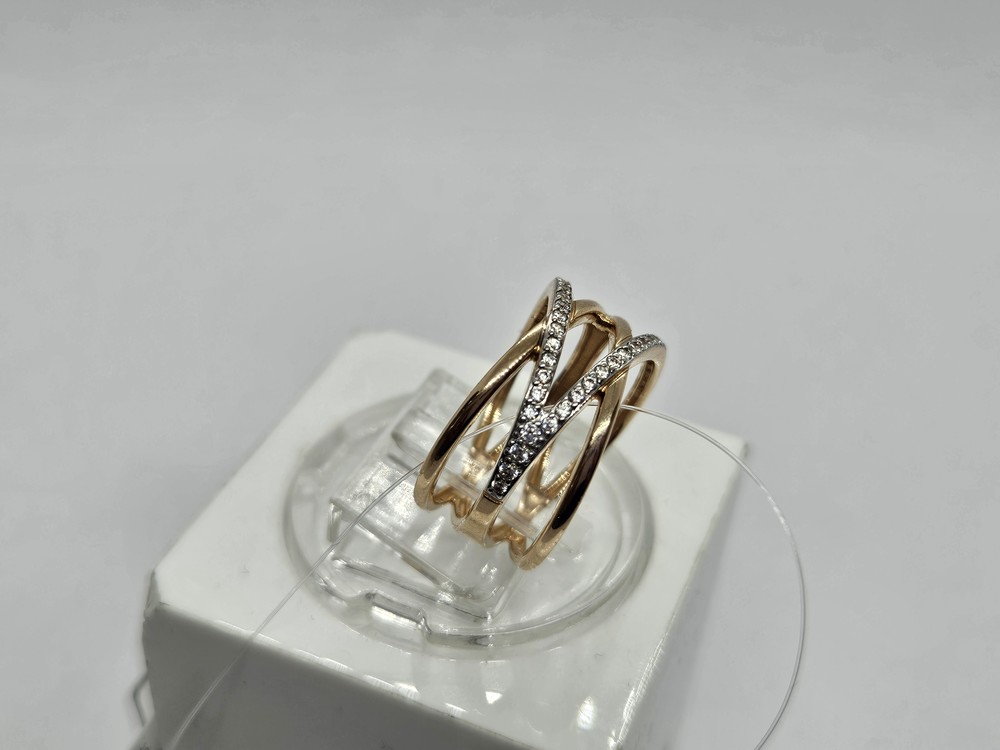 КОЛЬЦО С КАМНЯМИ (Au 585)