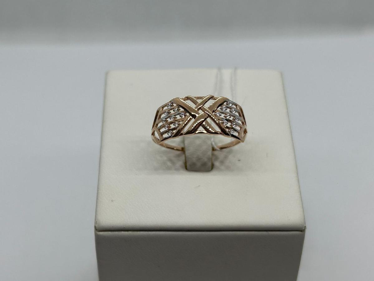 КОЛЬЦО С КАМНЯМИ (Au 585)