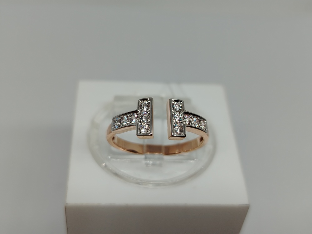 КОЛЬЦО С КАМНЯМИ (Au 585)