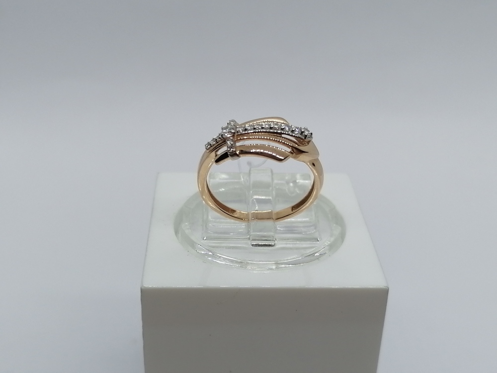 КОЛЬЦО С КАМНЯМИ (Au 585)