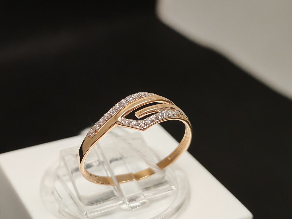 КОЛЬЦО С КАМНЯМИ (Au 585)