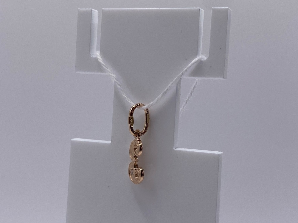 ПОДВЕСКА БУКВА Е Au 585