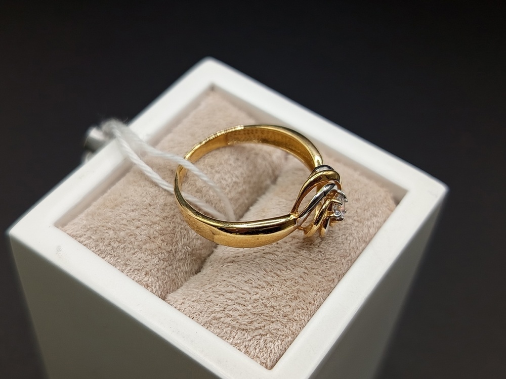 КОЛКМ585 КОЛЬЦО С КАМНЕМ (Au 585)