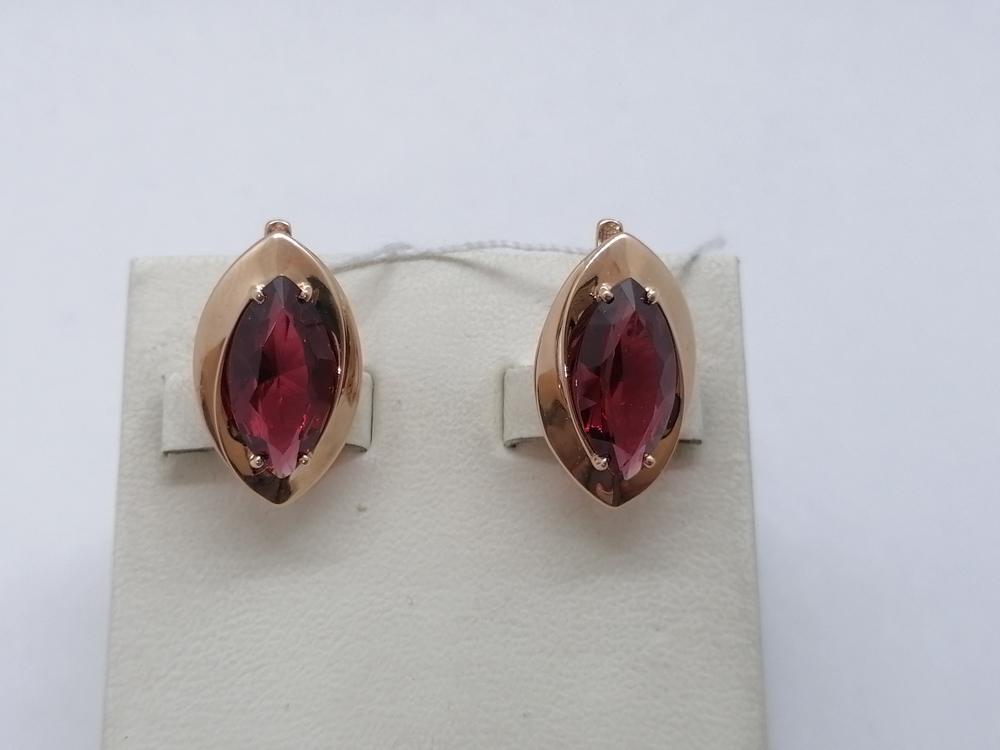 СЕРЬГИ С КАМНЕМ (Au 585)