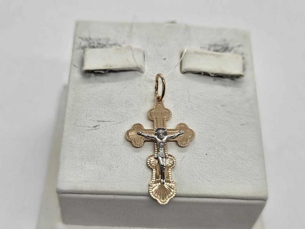ПОДВЕСКА КРЕСТ без камня (Au 585)