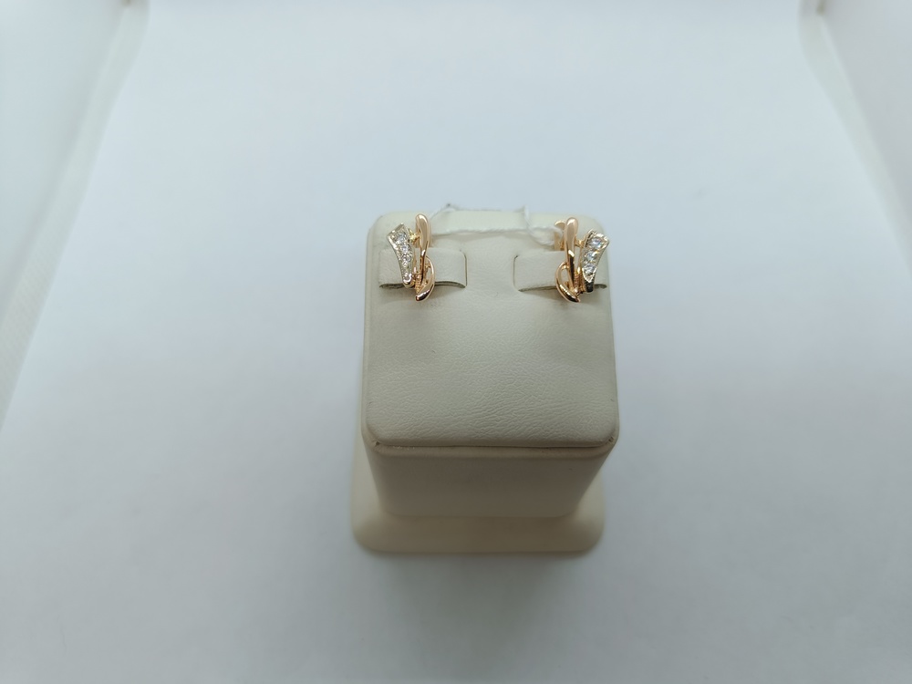 СКМИ585 СЕРЬГИ С КАМНЯМИ (Au 585)