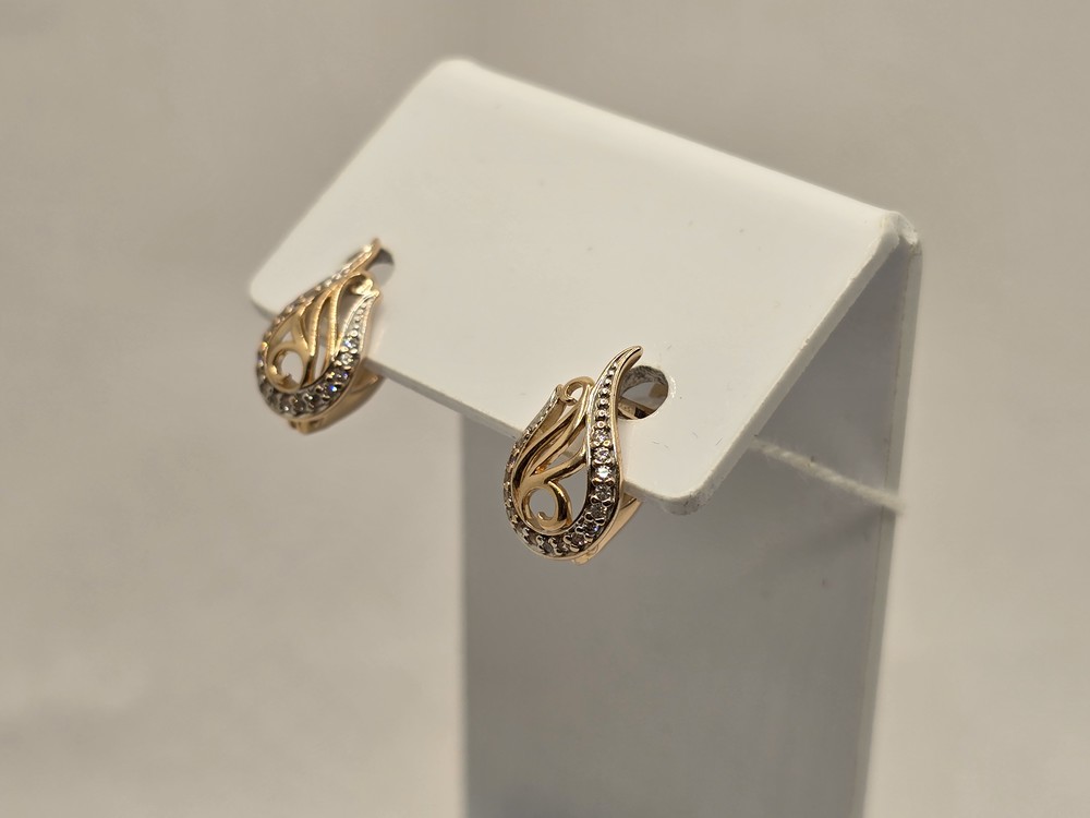 СКМИ585 СЕРЬГИ С КАМНЯМИ (Au 585)