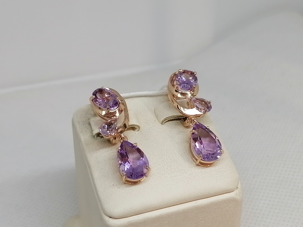 СКМИ585 СЕРЬГИ С КАМНЯМИ (Au 585)