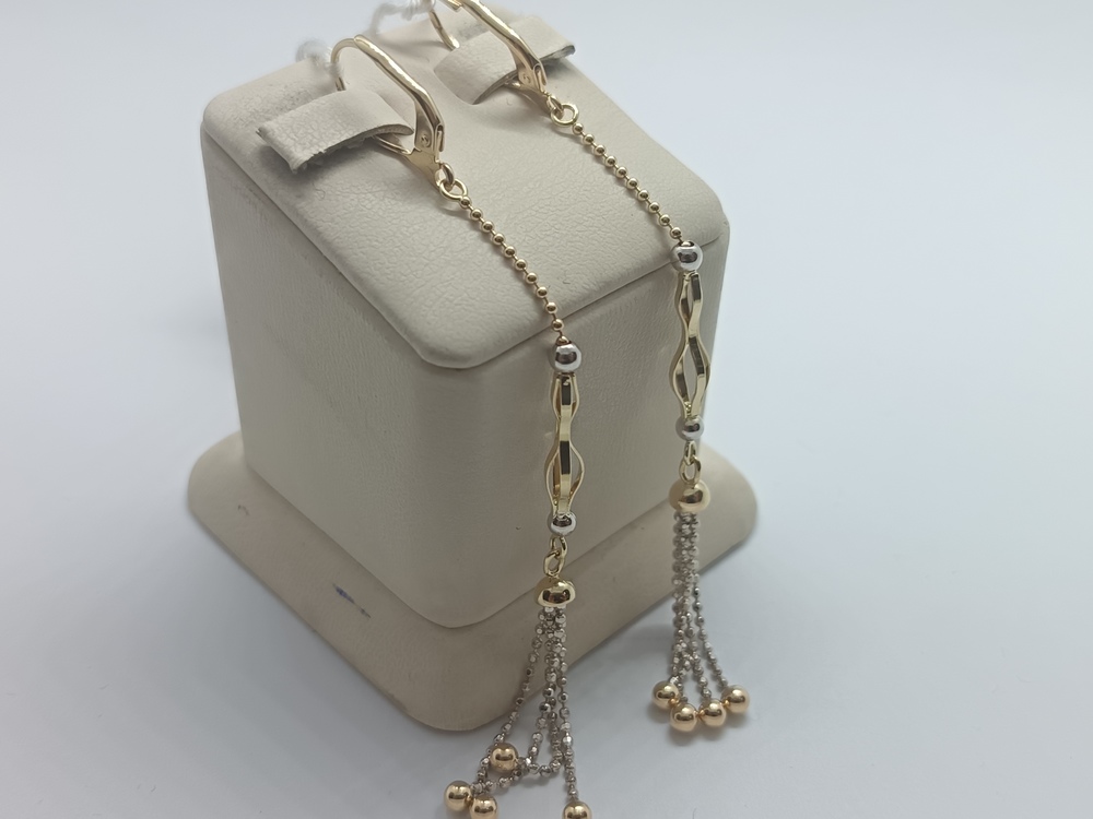 СБКМ585 СЕРЬГИ БЕЗ КАМНЯ (Au 585)