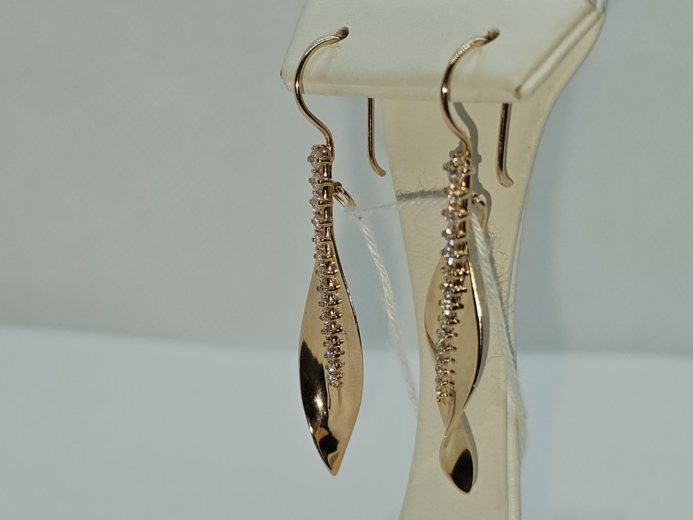 СКМИ585 СЕРЬГИ С КАМНЯМИ (Au 585)