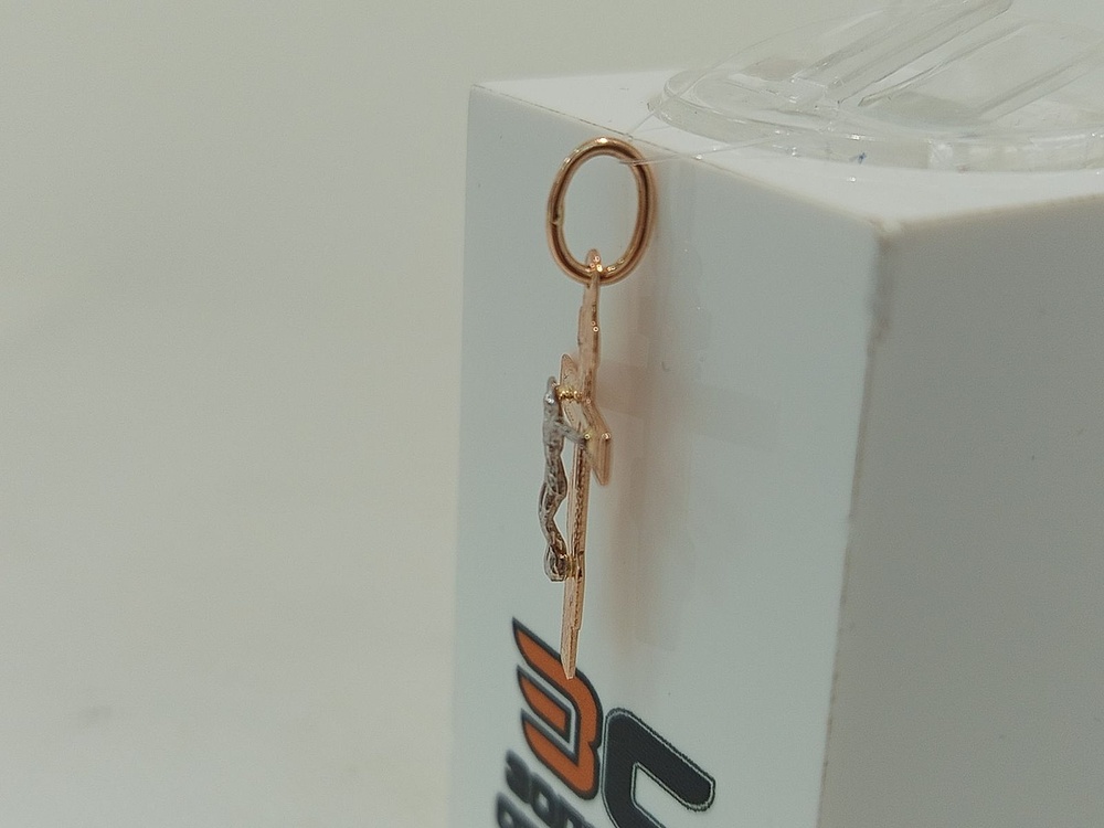 810-00268-10-00-00-02 ПОДВЕСКА КРЕСТ без камня (Au 585)